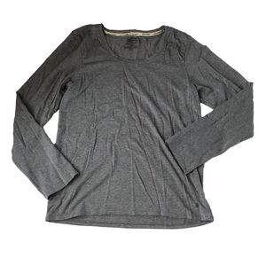 Lucky Brand Women’s Long Sleeve T-Shirt Heather Gray Tag Size XL